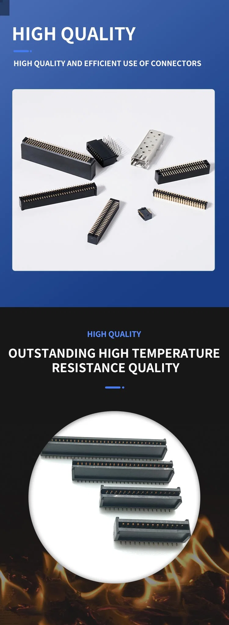 Custom Card Edge Connector Available in High Operating Temperatures From -40&deg; C to 125&deg; C PCB Connector