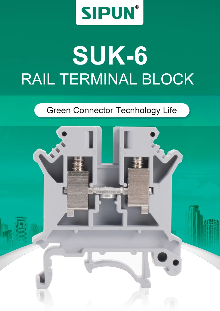 Universal Phoenix UK 6mm Screw DIN Rail Terminal Blocks
