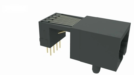 Unshield Side Entry 1X4 Ports 10p RJ45 Connector
